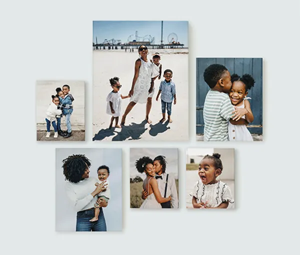 Moderna parete asimmetrica per galleria fotografica 